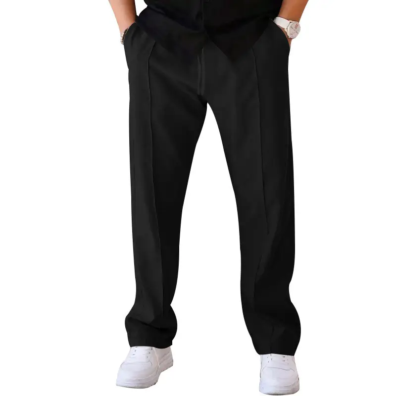 2025 Men's Loose Casual Straight Pants Spring Summer White — feature 23