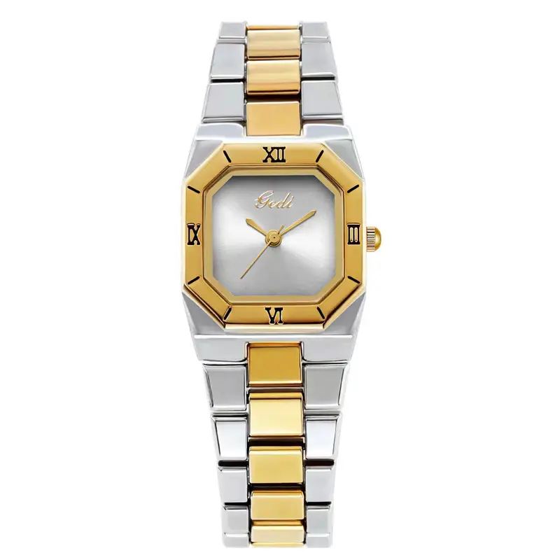 Goldie Women's Square Quartz Watch with Steel Band - Image 7