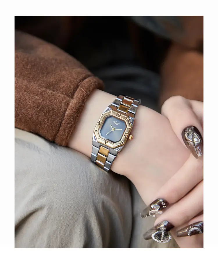 Goldie Women's Square Quartz Watch with Steel Band — feature 12
