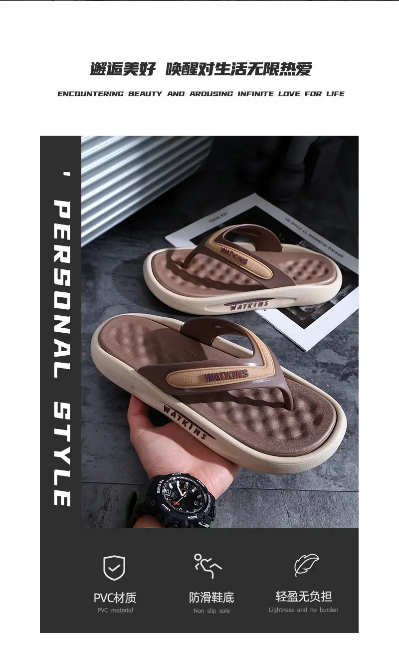 Slippers Men's Summer Outer Wear Non-slip Flip-flops Outdoor Sports Soft Bottom Wear-resistant Sandals Men's Flip-flops — feature 4