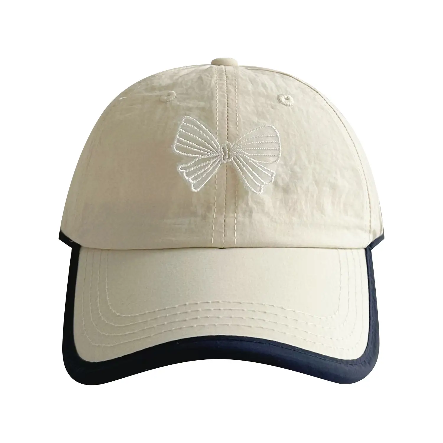 Bow Contrast Color Baseball Cap for Boys Girls Spring Sunshade Hat - Image 12