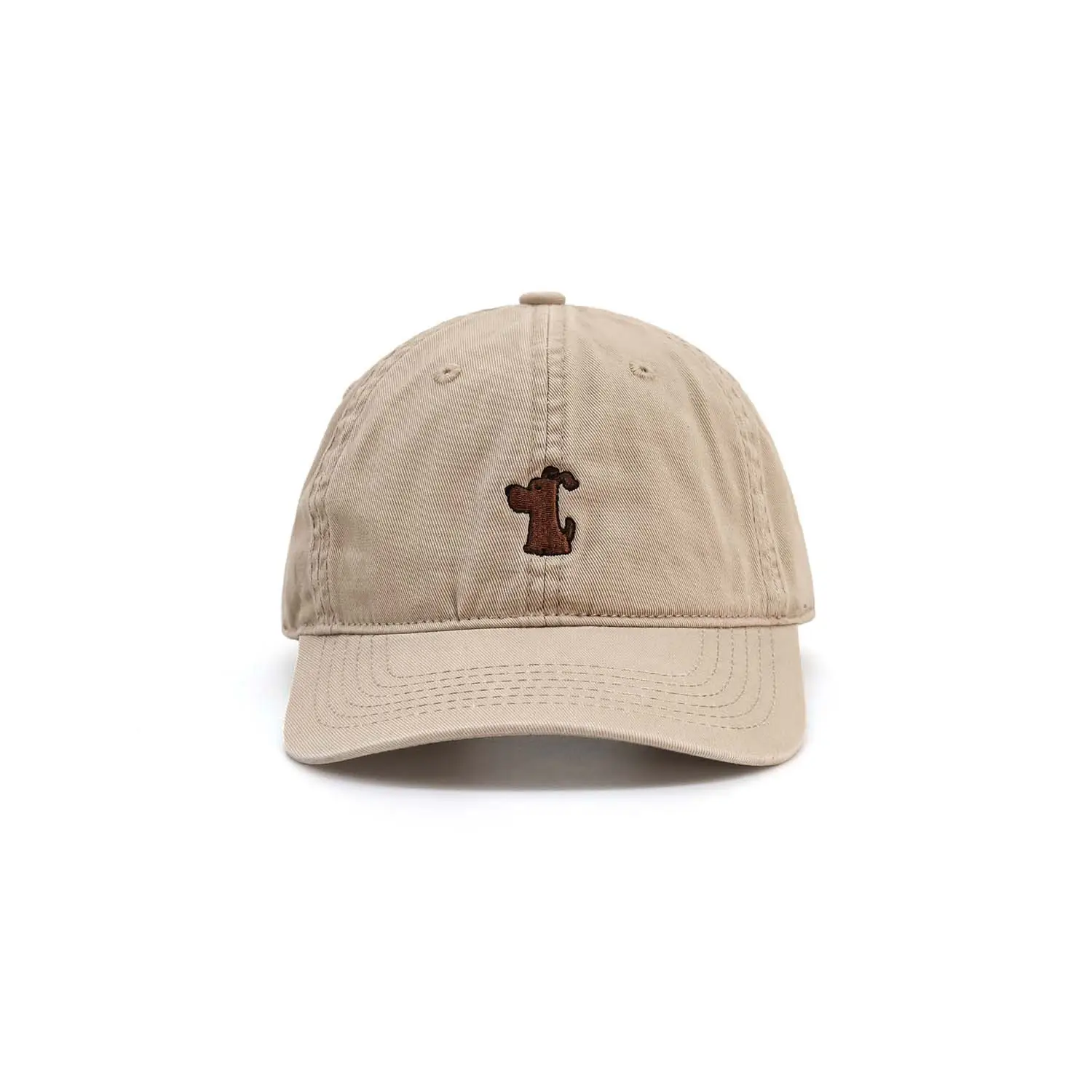 Men's Beige Peaked Baseball Cap with Large Brim - Image 3