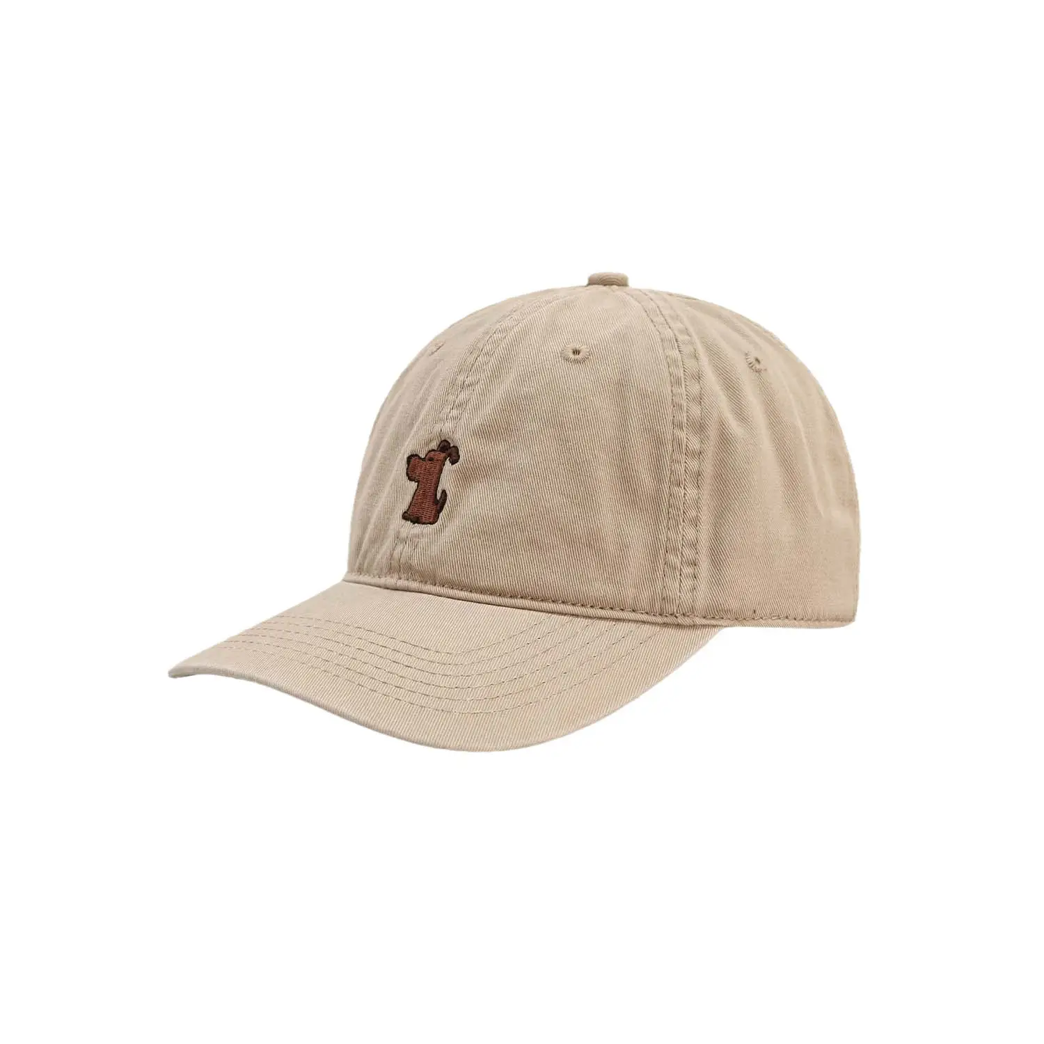 Men's Beige Peaked Baseball Cap with Large Brim - Image 6