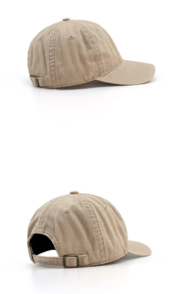 Men's Beige Peaked Baseball Cap with Large Brim — feature 4