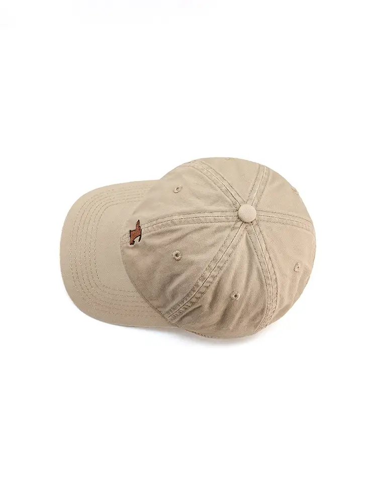 Men's Beige Peaked Baseball Cap with Large Brim — feature 5