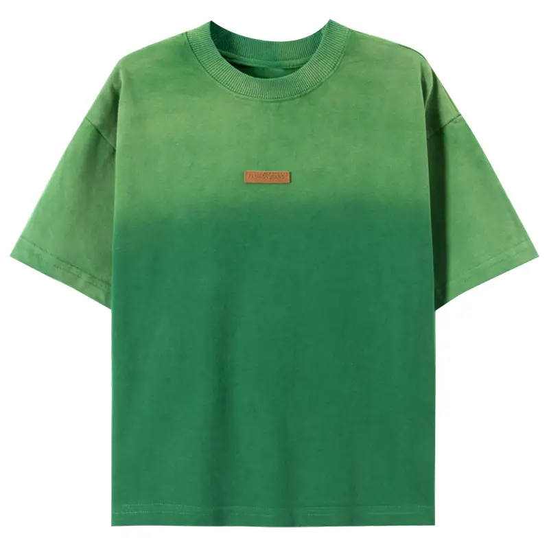 Boys Green Gradient Cotton T-Shirt 2026 - Image 6