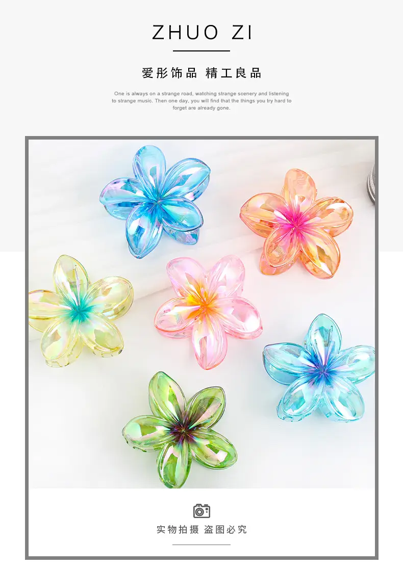 Blue Flower Hairpin for Women, Durable Stylish Hair Accessories — feature 1