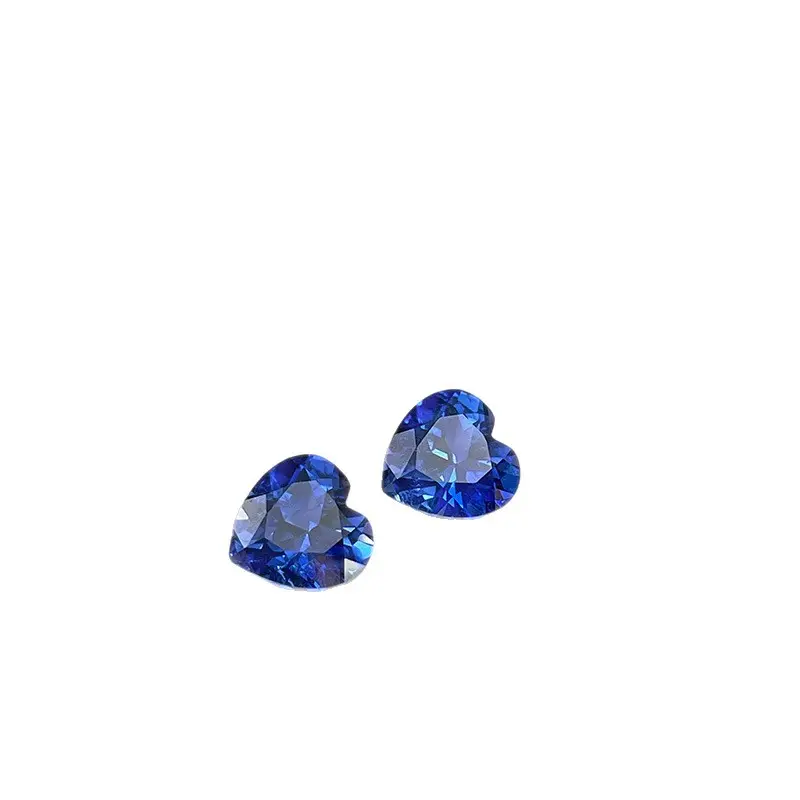 Love & Che Chrysanthemum Artificial Sapphire Earrings Blue Light Blue - Image 5