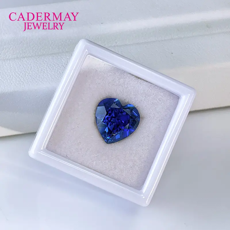 Love & Che Chrysanthemum Artificial Sapphire Earrings Blue Light Blue — feature 3