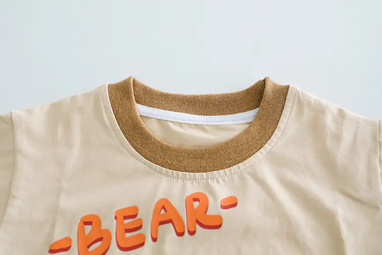 Children Bear Print T-Shirt Shorts Set Summer Boys Cotton — feature 10