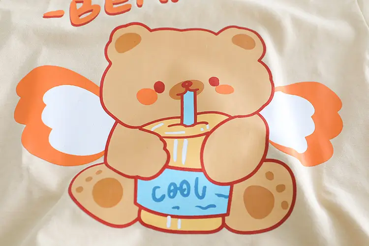 Children Bear Print T-Shirt Shorts Set Summer Boys Cotton — feature 11