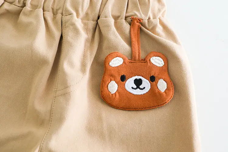 Children Bear Print T-Shirt Shorts Set Summer Boys Cotton — feature 15