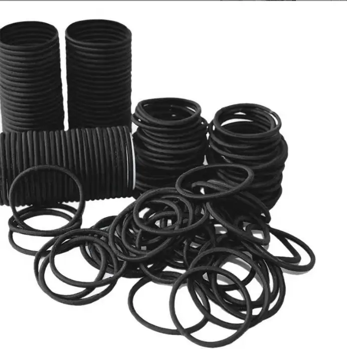 Black Crossed Hair Rope Band 2-6mm Thick Rubber — feature 1