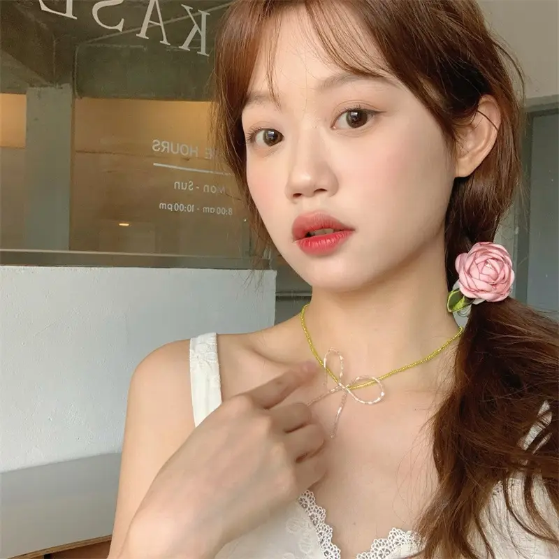 Sweet Rose Hair Ring with High Elastic Tie - Image 6