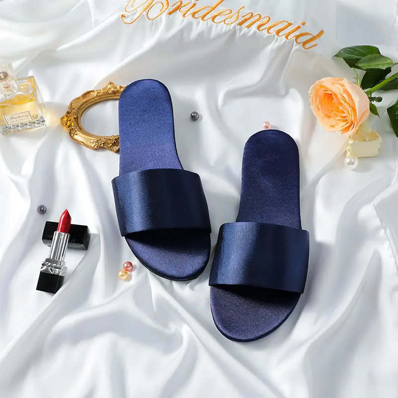 Red Embroidered Bridal Slippers for Women