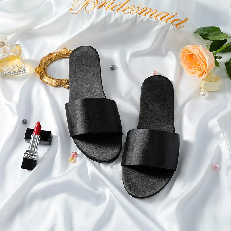 Red Embroidered Bridal Slippers for Women