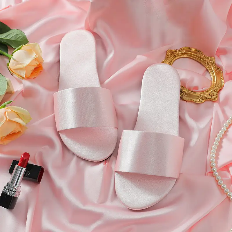 Red Embroidered Bridal Slippers for Women