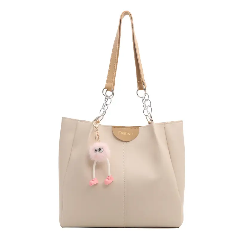 Women's Large Capacity Shoulder Bag with Green Strap - Image 7