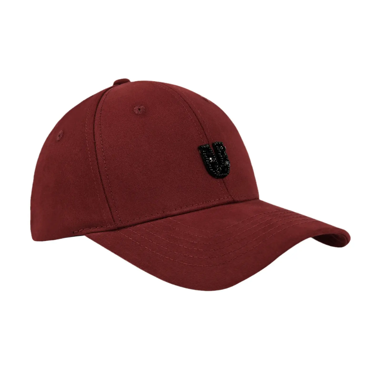 Men's European American Metal Letter Cap Brown - Image 8