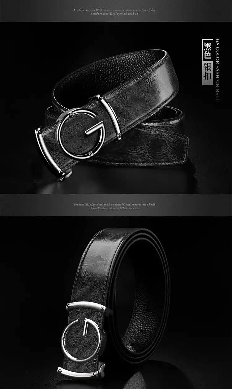 Men's Brown Crocodile Leather Belt with Gold Buckle — feature 14