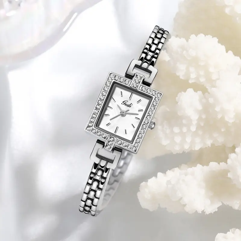 Women's Rose Gold Quartz Watch with Crystal Band - Image 4