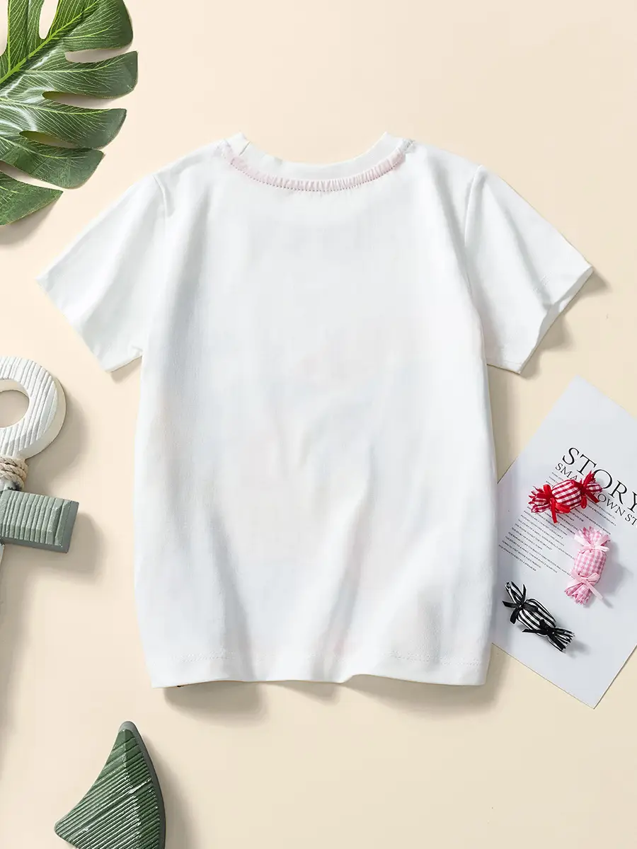 European American Boys Dinosaur Cotton T-Shirt White 2024 - Image 3