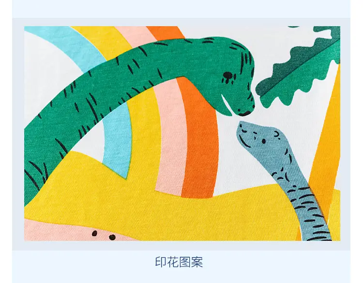 European American Boys Dinosaur Cotton T-Shirt White 2024 — feature 11