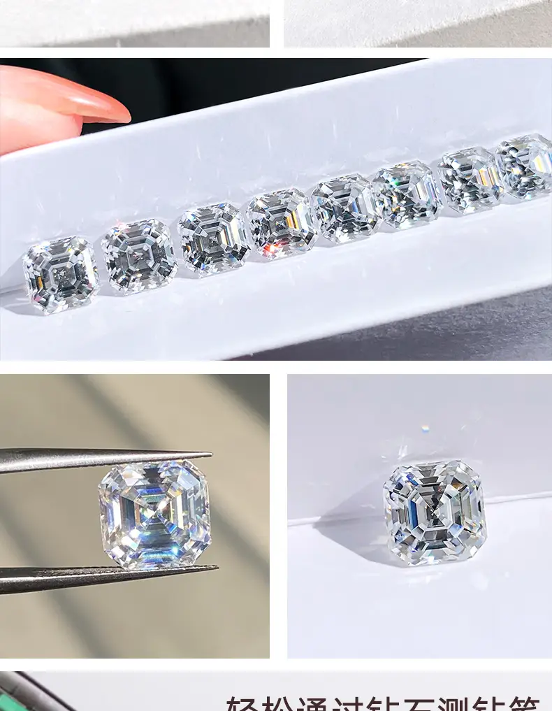 Moissanite Bare Stone Ascher D Color VVS Purity — feature 4