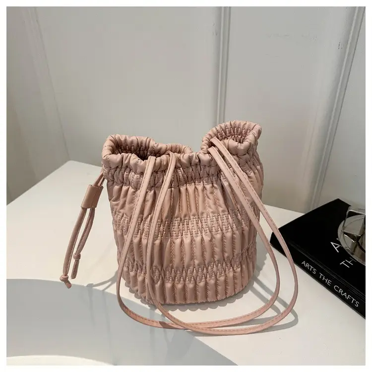 Black Pleated Shoulder Bag for Women 2024 Spring New Arrival — feature 25