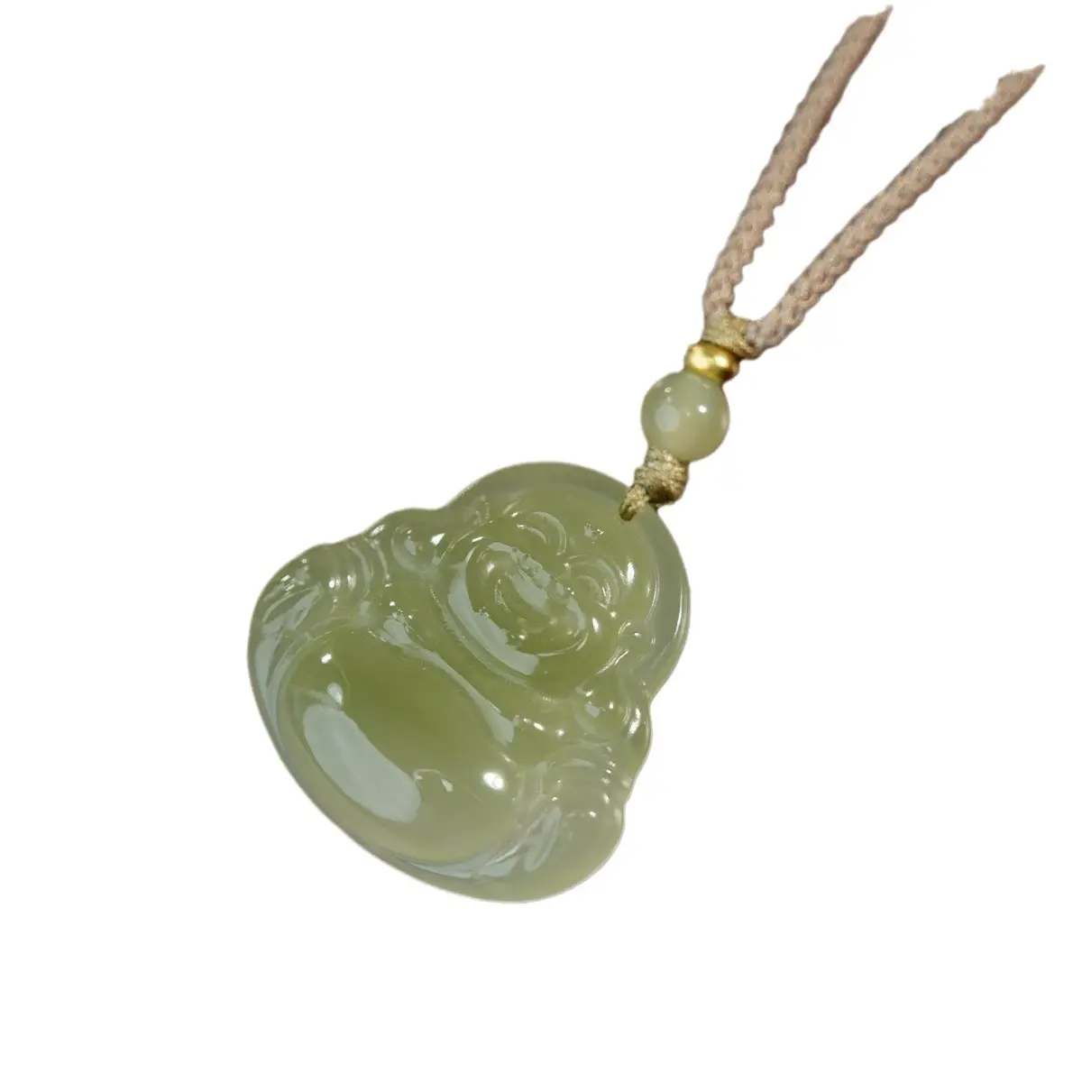 Afghan Jade Buddha Pendant Set Single Sided Maitreya - Image 8