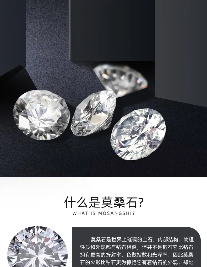 Moissanite Bare Stone Round DEFGH Set — feature 2