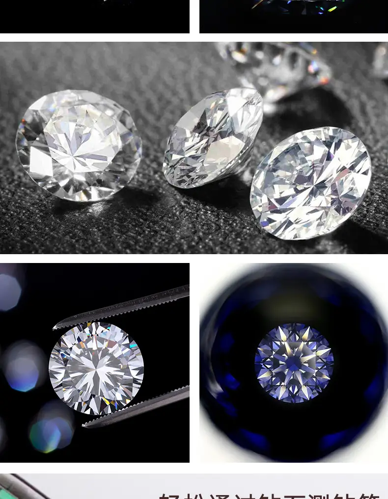Moissanite Bare Stone Round DEFGH Set — feature 4