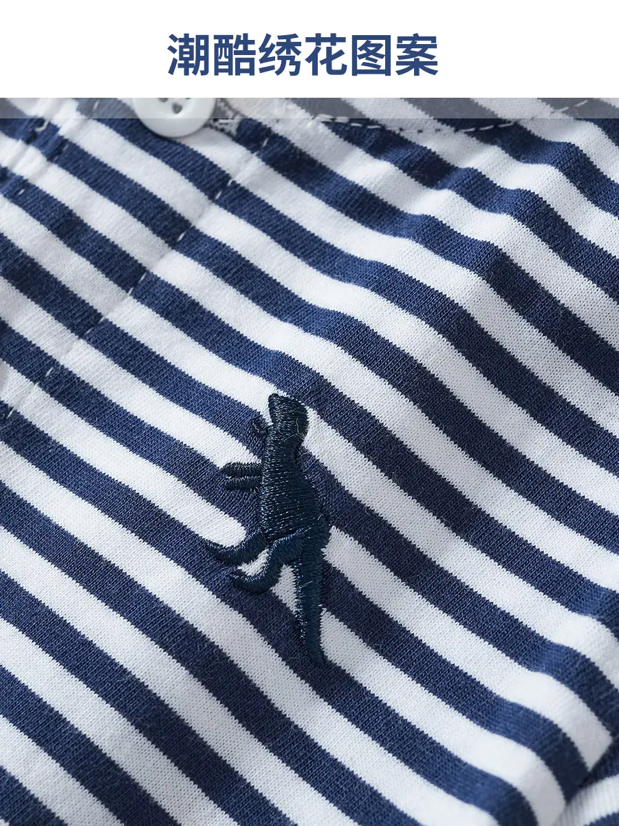 2025 Summer Boys Striped T-Shirt Shorts Set