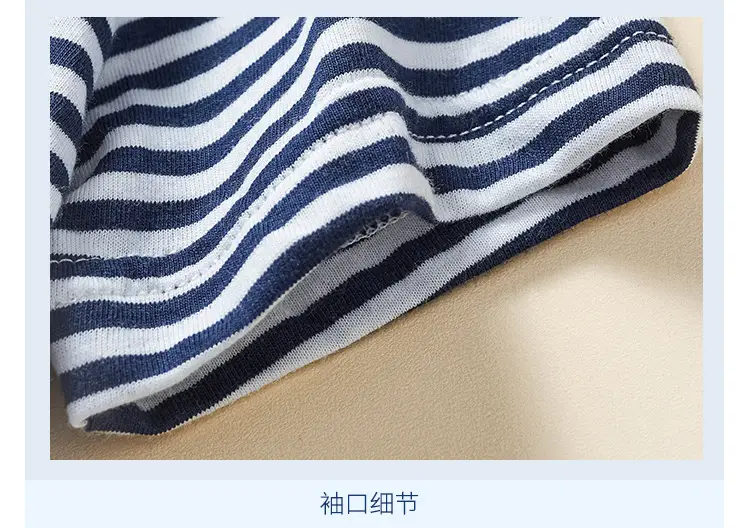 2025 Summer Boys Striped T-Shirt Shorts Set — feature 10