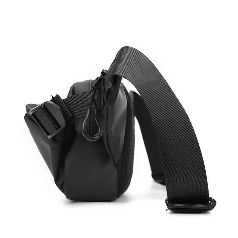 Men's Black Nylon Crossbody Bag with 4 Eyelets - Image 7