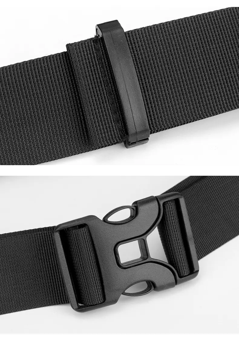 Men's Black Nylon Crossbody Bag with 4 Eyelets — feature 23