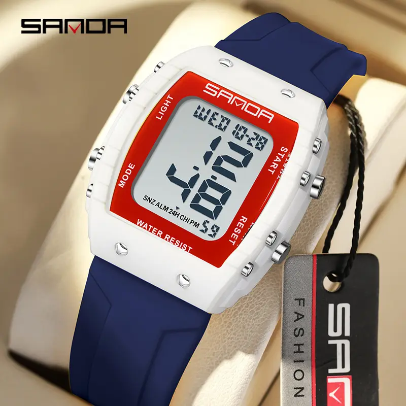 Sanda Black Digital Electronic Watch for Men Women - Image 30