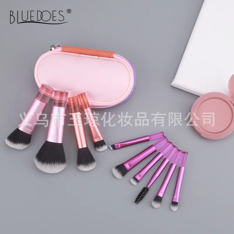 10-Piece Mini Makeup Brush Set with Crystal Handles - Image 12