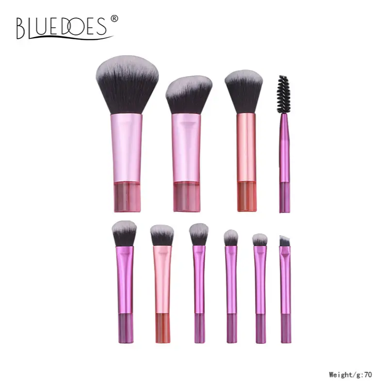 10-Piece Mini Makeup Brush Set with Crystal Handles - Image 14