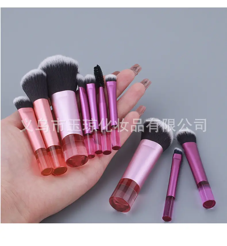10-Piece Mini Makeup Brush Set with Crystal Handles β feature 8