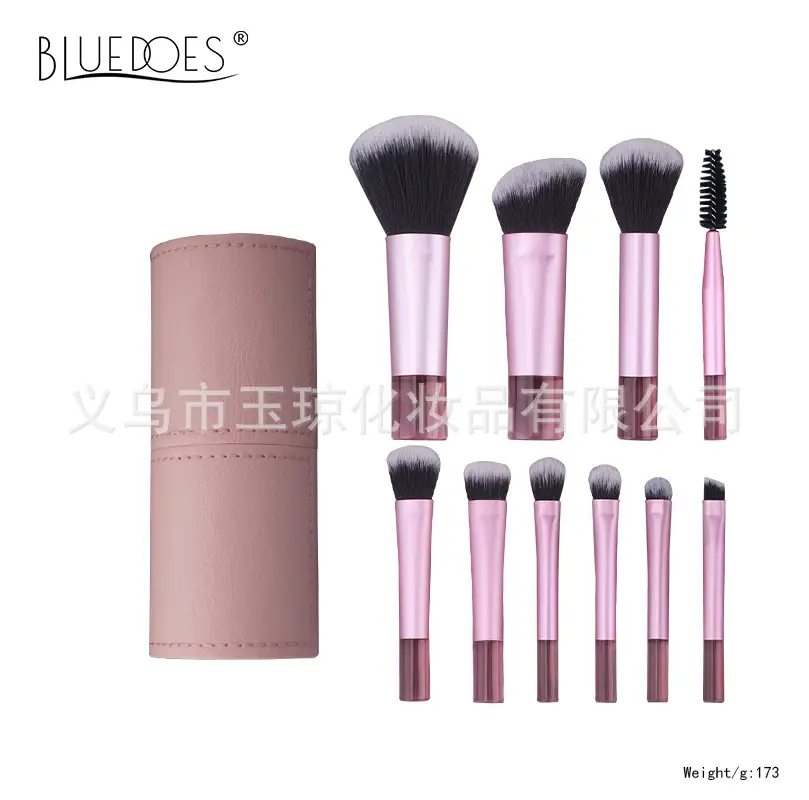 10-Piece Mini Makeup Brush Set with Crystal Handles - Image 7