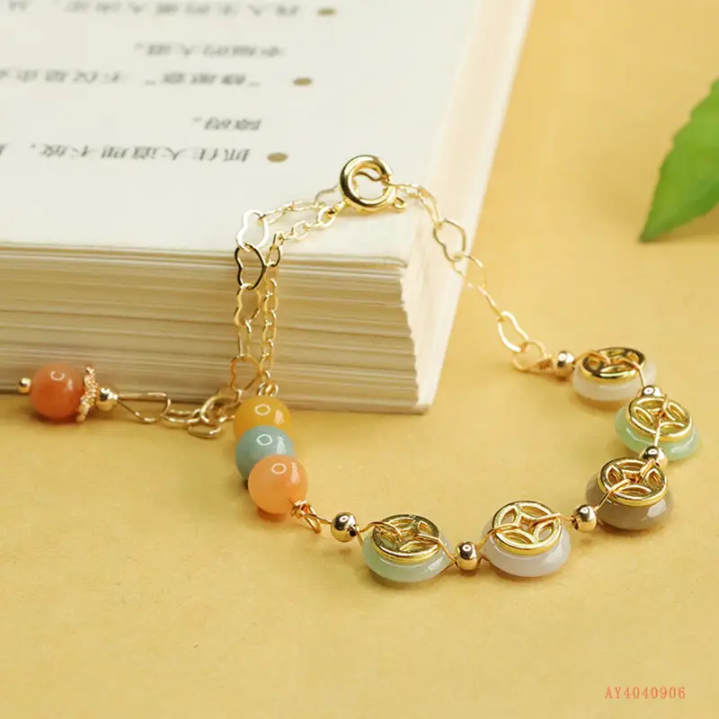 Jade Copper Coin Peace Bracelet for Women - Image 5