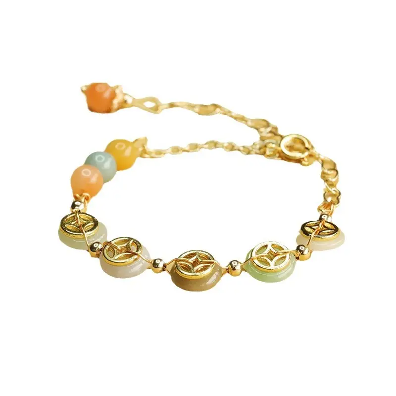 Jade Copper Coin Peace Bracelet for Women - Image 6