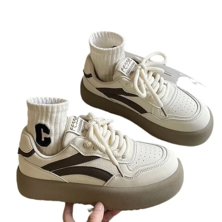 Color Matching Thick Sole German Training Shoes White Shoes Women's 2024 Spring New Arrival All-Match Explosions Casual Sports Sneakers Ins Trendy - Image 7