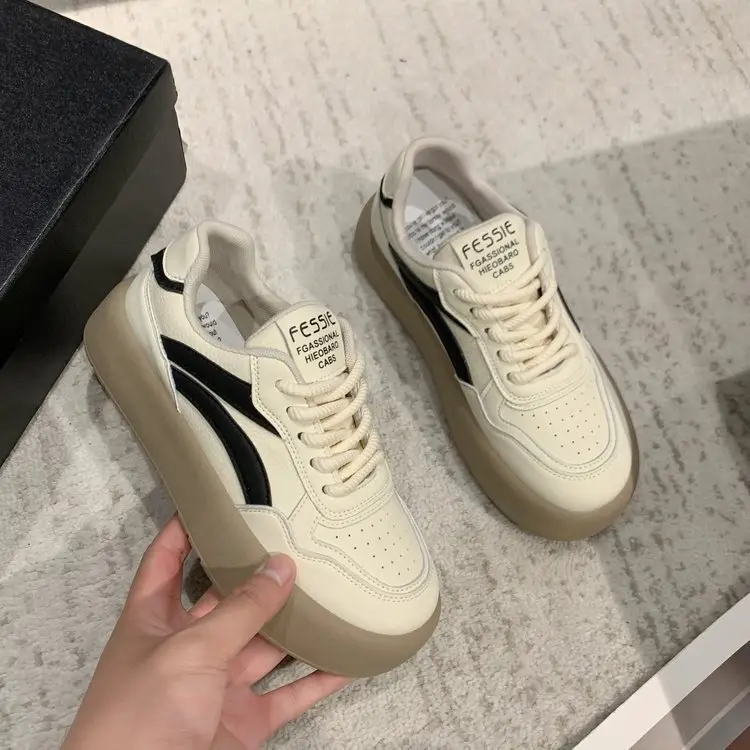 Color Matching Thick Sole German Training Shoes White Shoes Women's 2024 Spring New Arrival All-Match Explosions Casual Sports Sneakers Ins Trendy — feature 6