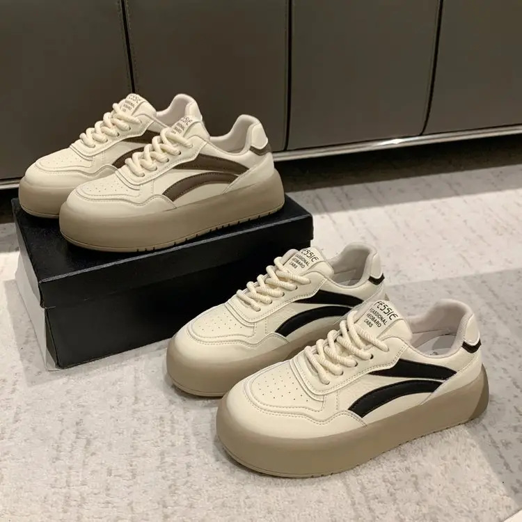 Color Matching Thick Sole German Training Shoes White Shoes Women's 2024 Spring New Arrival All-Match Explosions Casual Sports Sneakers Ins Trendy — feature 9