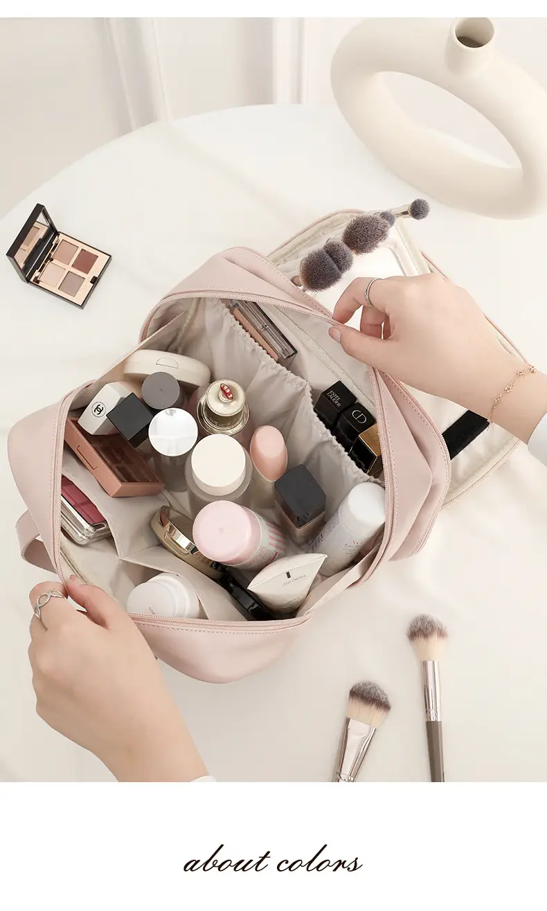 2025 Cross-Border New Cosmetic Bag Large Capacity Washing Pu Makeup Brush Bag Cosmetic Case Starting from One Batch Portable — feature 19
