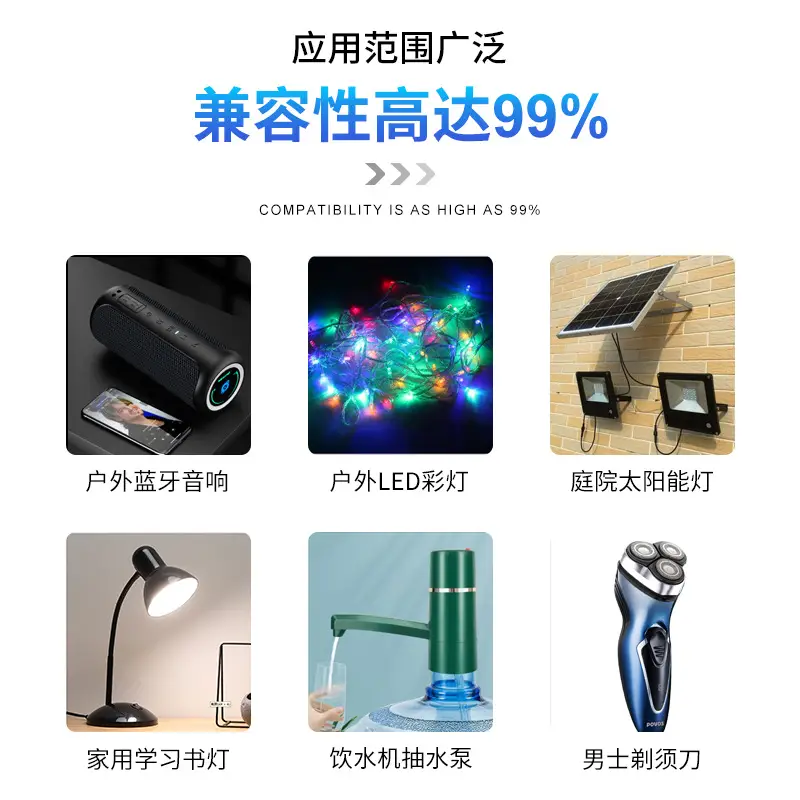 Wholesale 3.7V1200mah lithium battery pack solar light small fan massager built-in volt 18650 rechargeable