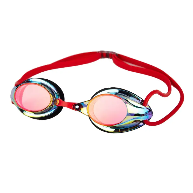 HD Anti-fog Swimming Goggles Men and Women Professional Racing Swimming Goggles Training Competitive Goggles Silicone Electroplated Swimming Goggles