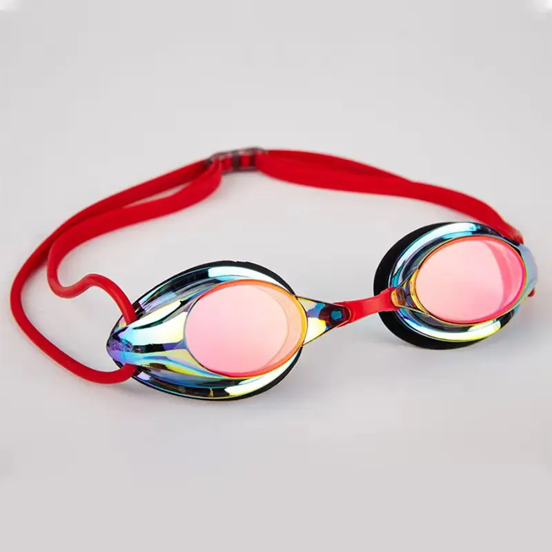 HD Anti-fog Swimming Goggles Men and Women Professional Racing Swimming Goggles Training Competitive Goggles Silicone Electroplated Swimming Goggles